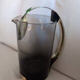 Vintage 70s smoked glass carafe