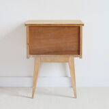 Restored solid wood bedside table