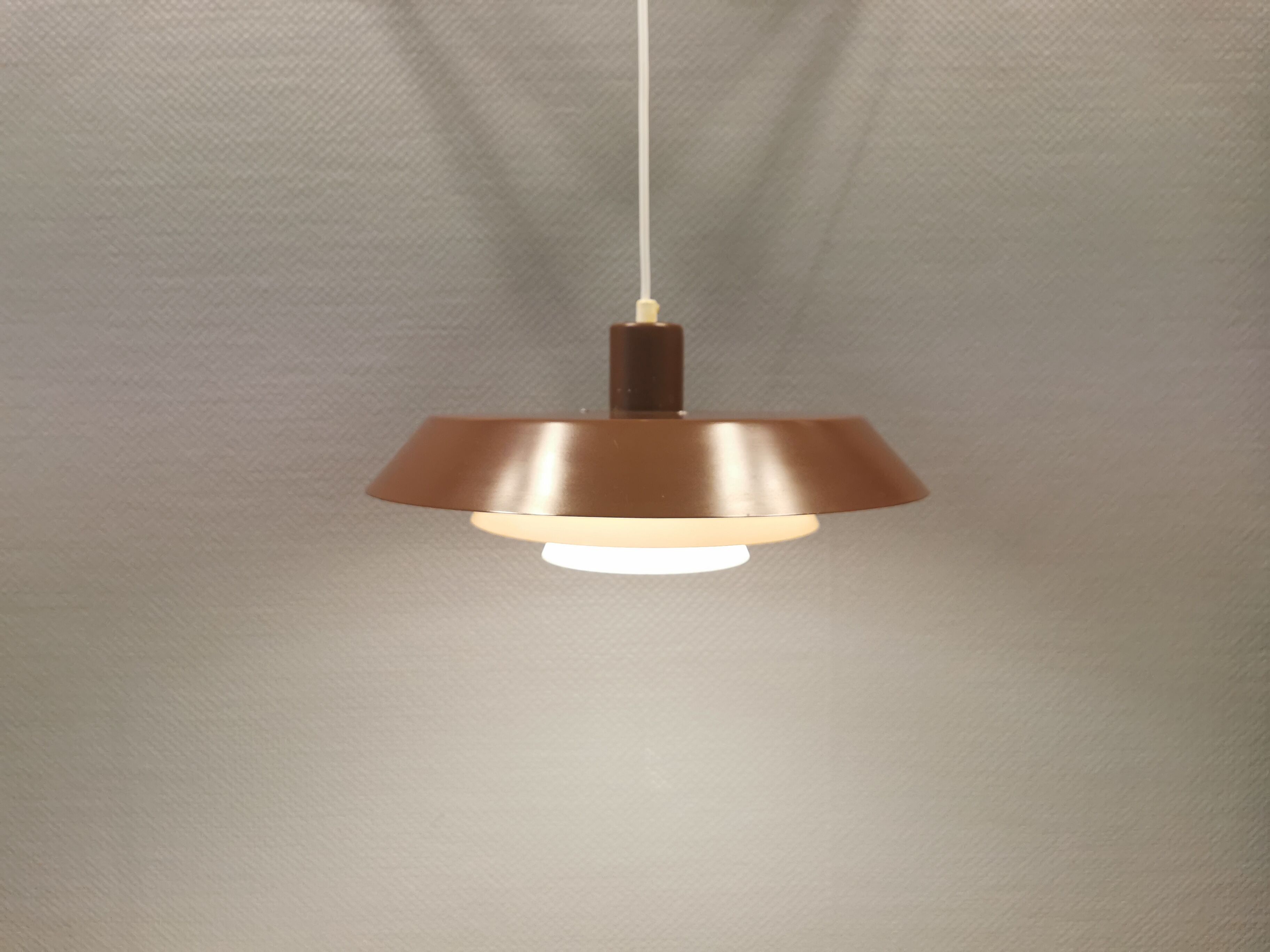 Hanging lamp, designed by Bent Karlby for Danish LYFA in 1968, model Troika.