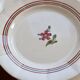 6 antique flat plates made of ironstone from Sarreguemines - Armelle model