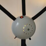 Space age lamp with 4 articulated spots, eyeball, sci-fi, 1970.