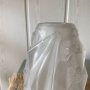 Pair of Art Deco lampshades in frosted glass signed Hubens