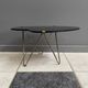 Black Glass kidney shape small side table 1960s