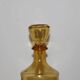 Vintage amber glass carafe with matching stopper – H 27 cm