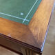 Napoleon Empire style wood and green leather desk 4 drawers 2 sliding shelves