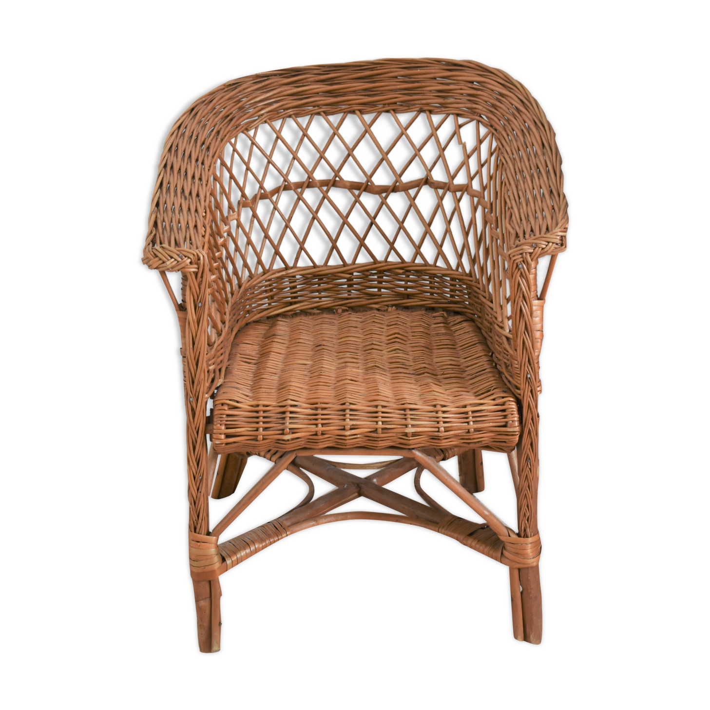 Fauteuil en osier pour enfant