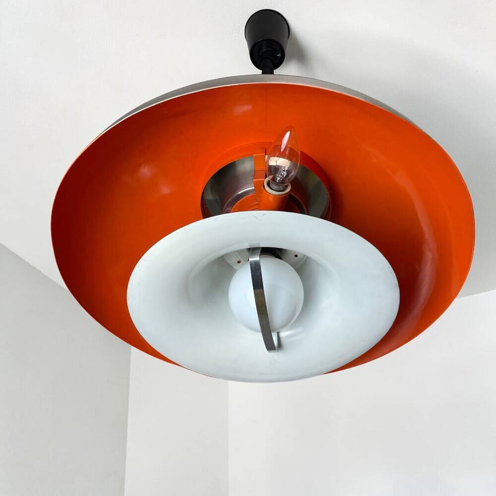 Scandinavian Danish aluminium 4-light hanging lamp