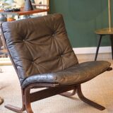Fauteuil Siesta, Ingmar Relling, cuir anthracite