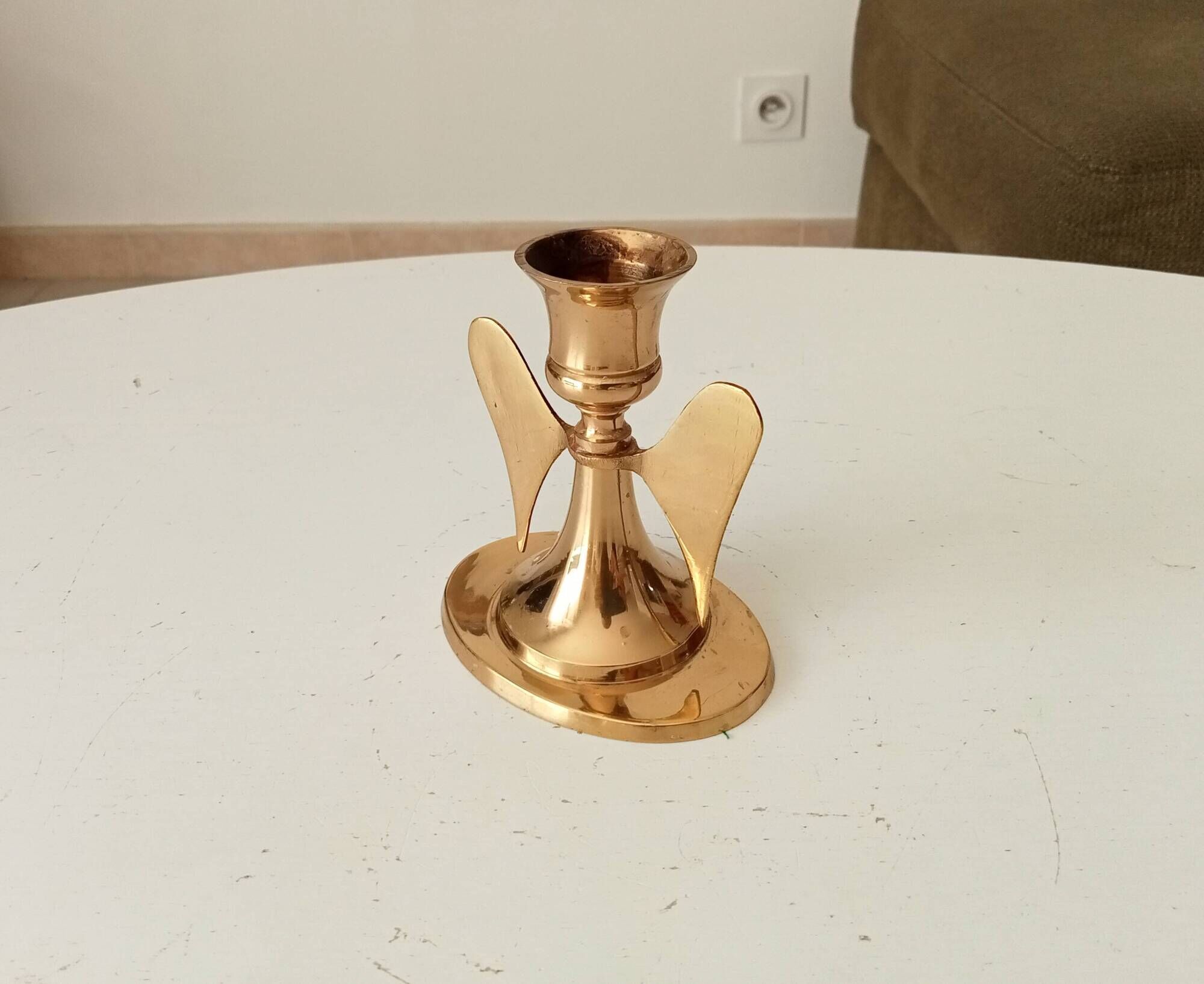Pair of vintage winged candlesticks from the 60s/70s