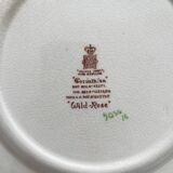 Assiette plate en terre de fer polychrome anglaise "Wild Rose" Booths