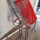 Chaises enfant " scoubidou " vintage structure métal chromé