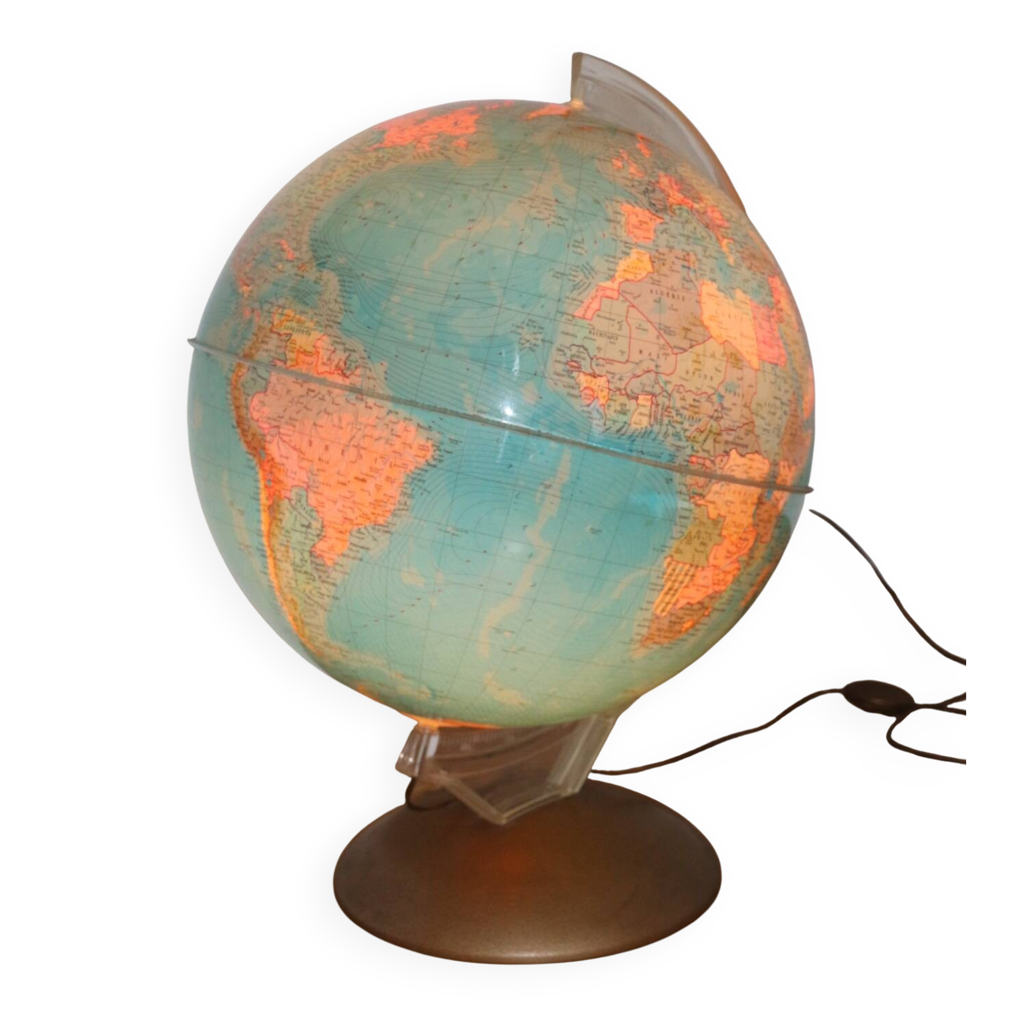 XXL Illuminated Globe Earth 1964