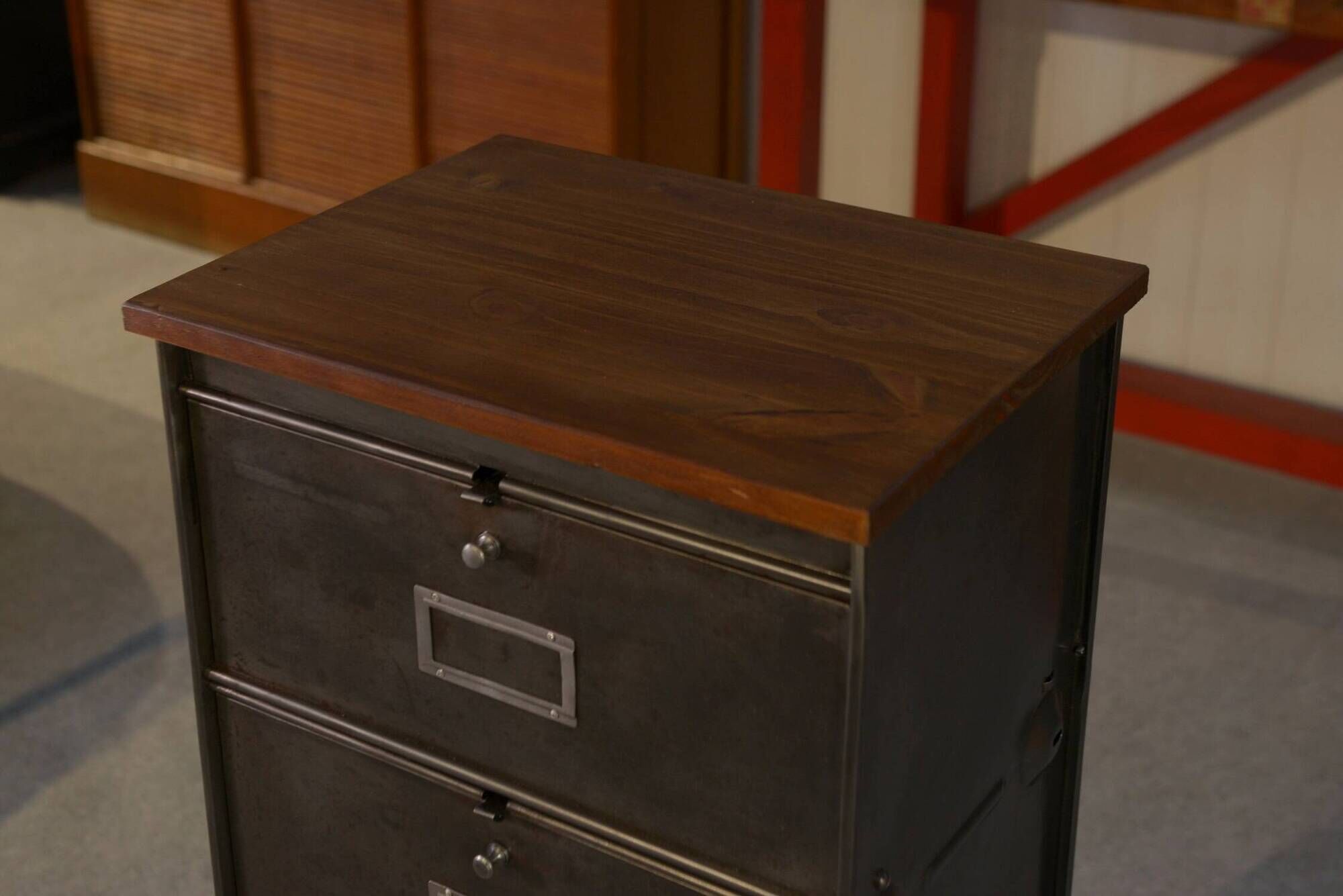 Ronéo 1-column, 5-flap cabinet, French work, circa 1950
