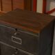 Ronéo 1-column, 5-flap cabinet, French work, circa 1950