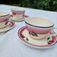 Set of 6 Antique Cups and Saucers