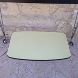 Side table / formica vintage yellow and black TV stand