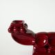 Pair of large burgundy ceramic candlesticks, 1950