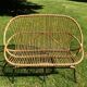 Rattan bench 50s