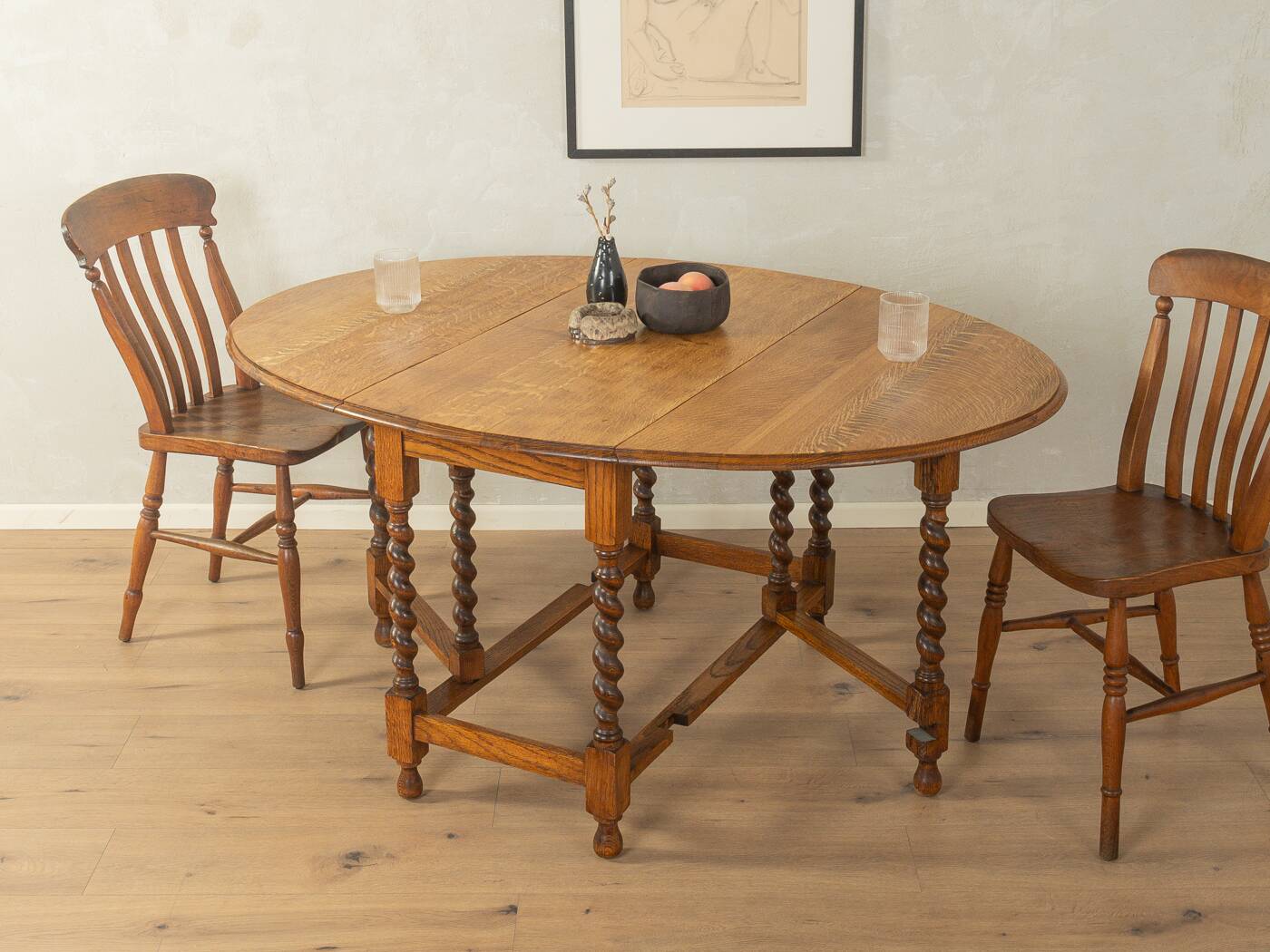 Victorian gateleg dining table, circa 1890