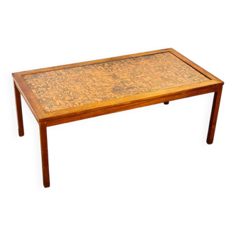 Vintage Scandinavian copper coffee table from the 1960s