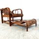 Mid century rattan and bamboo garden chair, 1950s