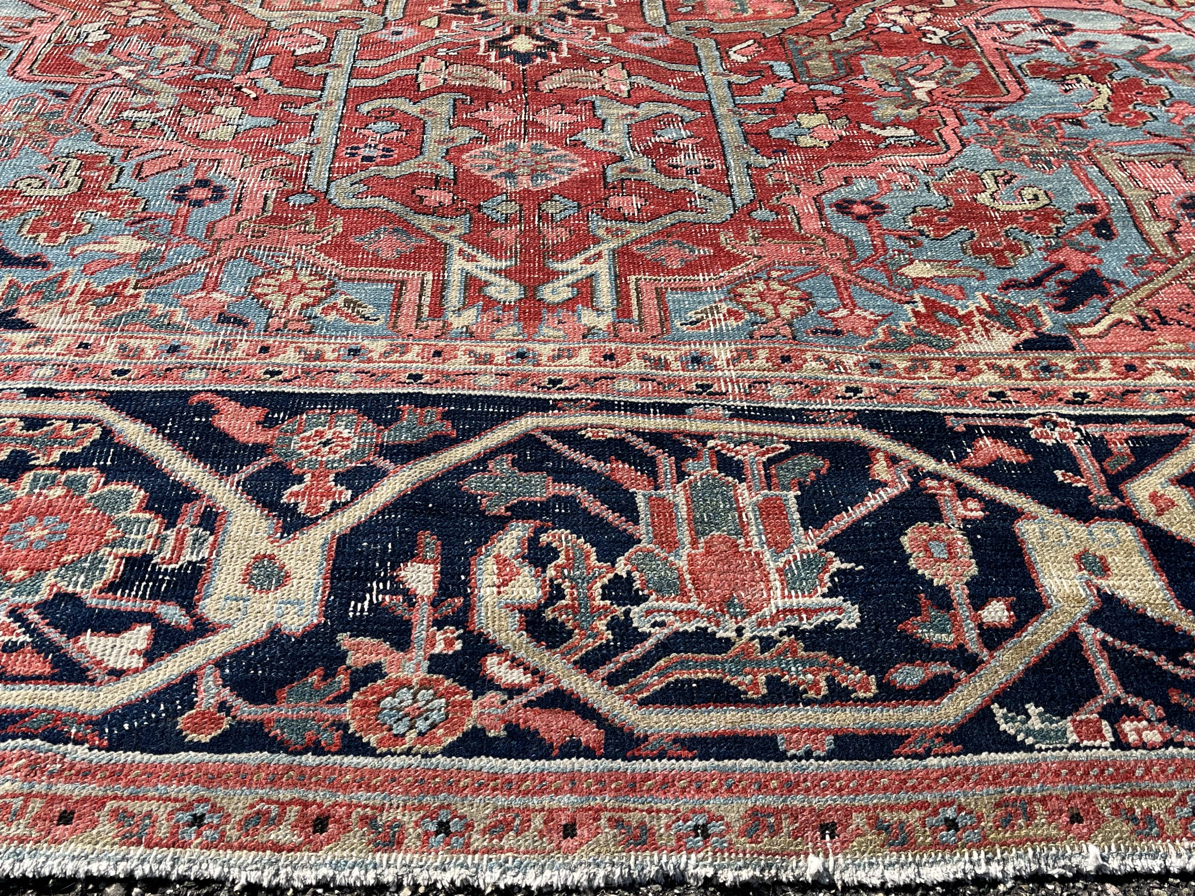 Antique Heriz Persian Rug Circa 1900/1910