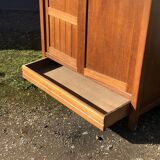 Modernist wardrobe in solid oak 1950