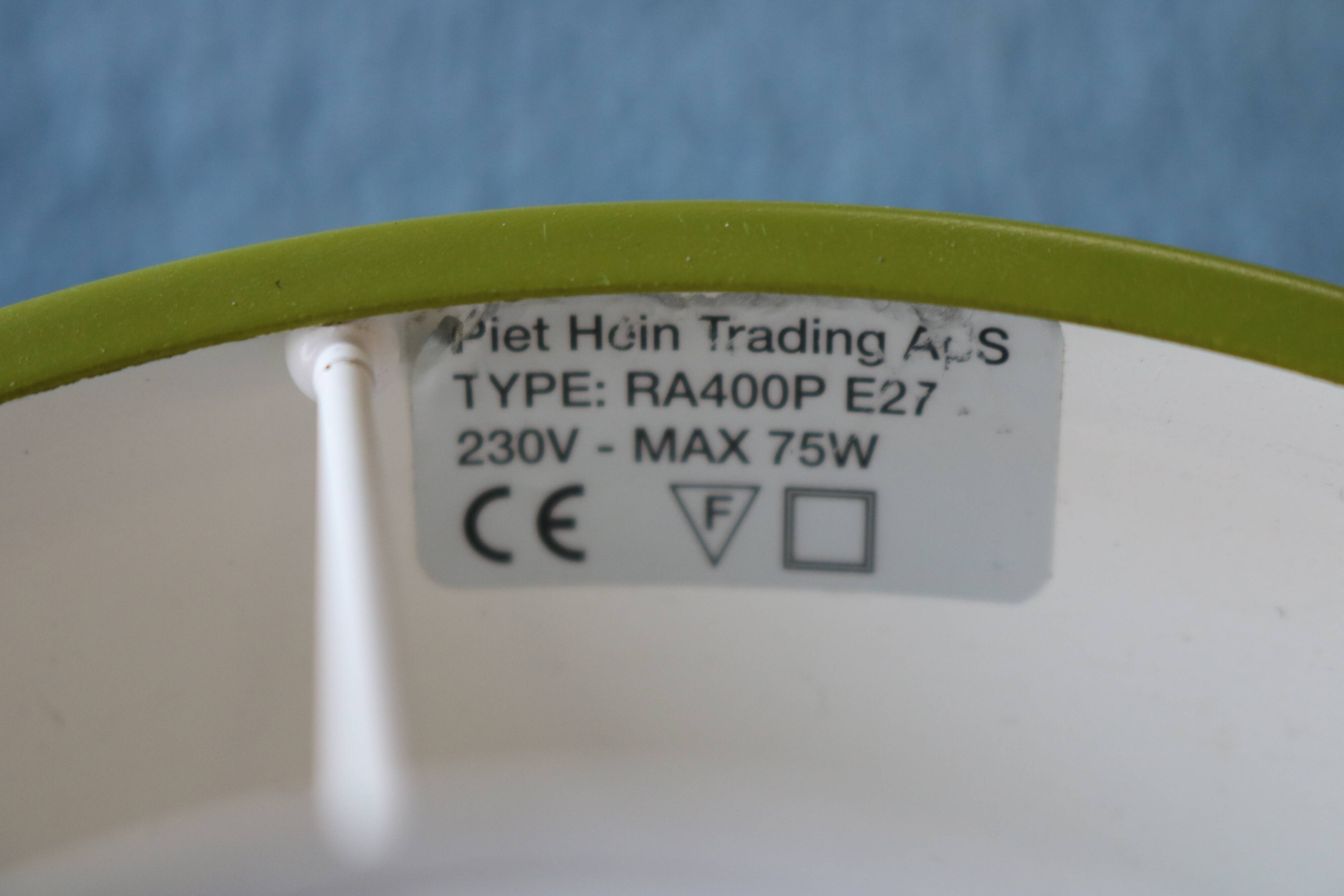 Vintage lime green Piet Hein RA-400 Pendant Lamp: Danish Modern Lighting -
