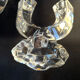 Cristallerie de Vannes le Châtel - Pair of torch candle holders - Cristal signé