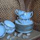 Vintage tea coffee service fine porcelain art deco gilded