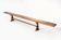 French Extra long solid elm wooden monastery bench, ca. 1850