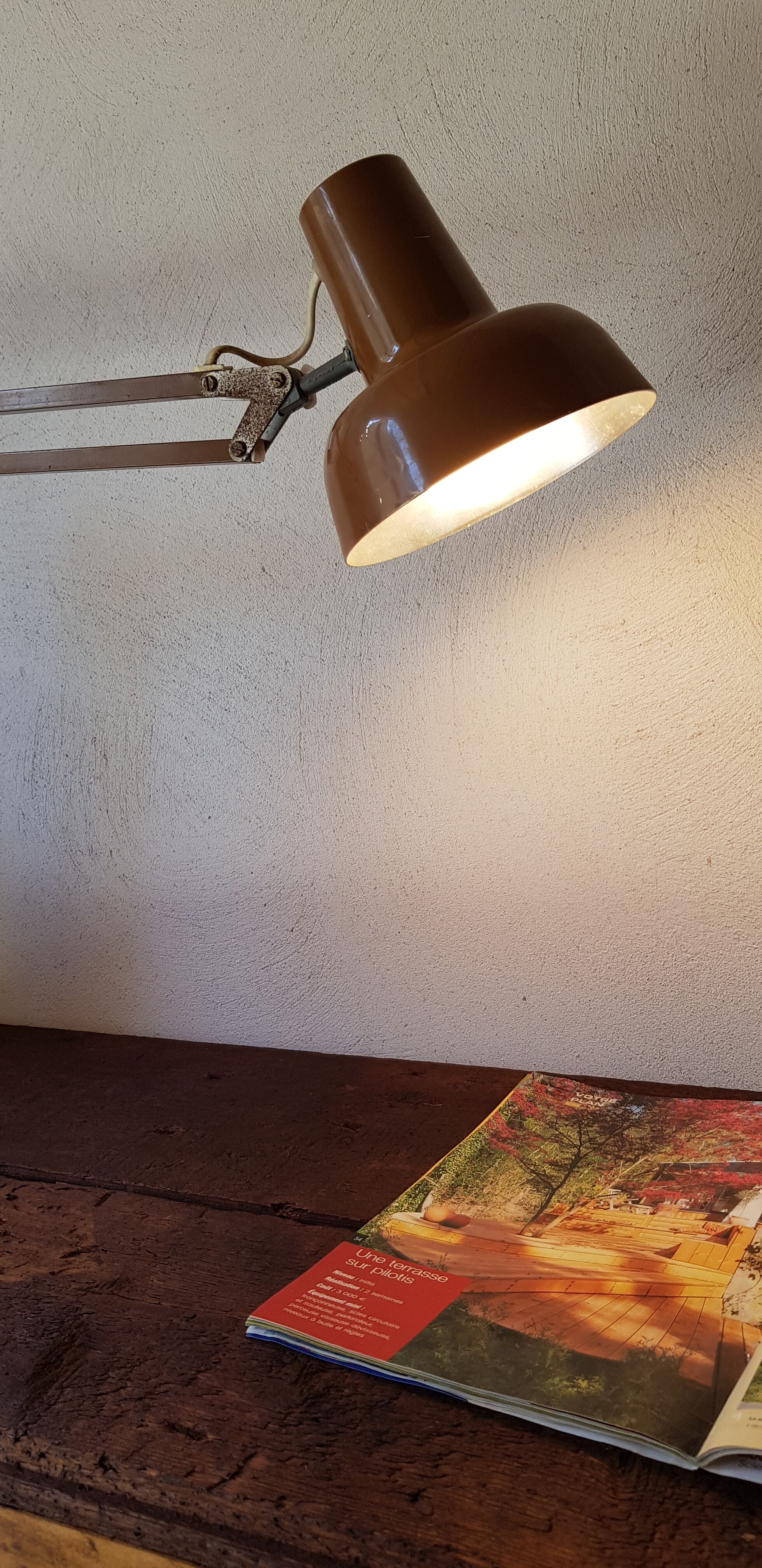 Lampe industrielle avec étau