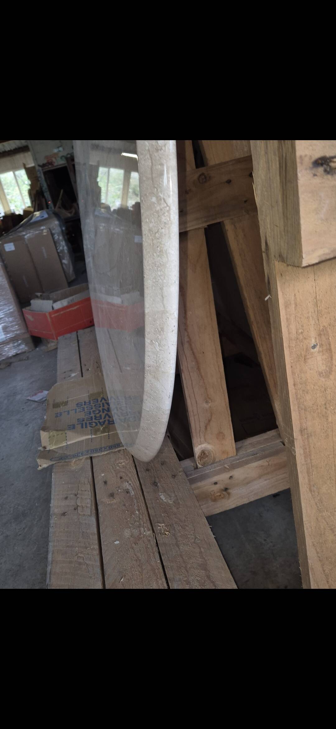 1970s travertine dining table