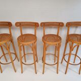 4 vintage bentwood stools and canning