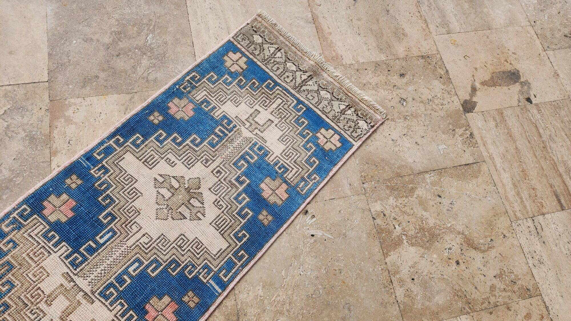 Tapis de couloir turc vintage 53x206 cm