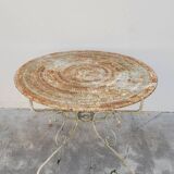 Table de Jardin ronde en fer forgé 1900s