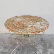 Round Wrought Iron Garden Table 1900s