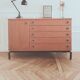 Enfilade/ Commode vintage rénové style anglais, années 70