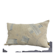 Coussin artisanal en toile ancienne style Kilim