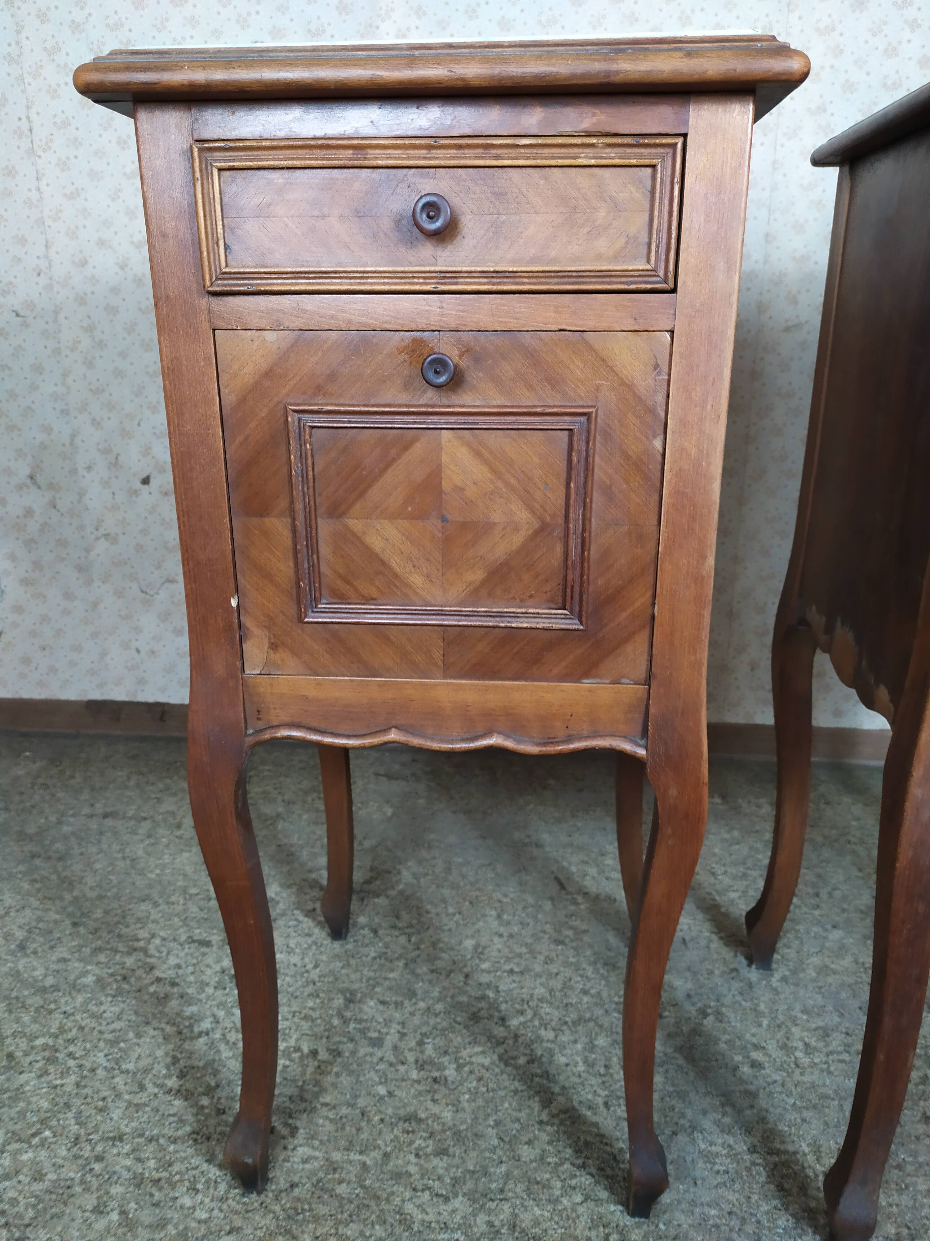 Set of 2 bedside tables Louis XV style