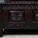 Banc coffre en chêne, style néo-gothique – début XXe
