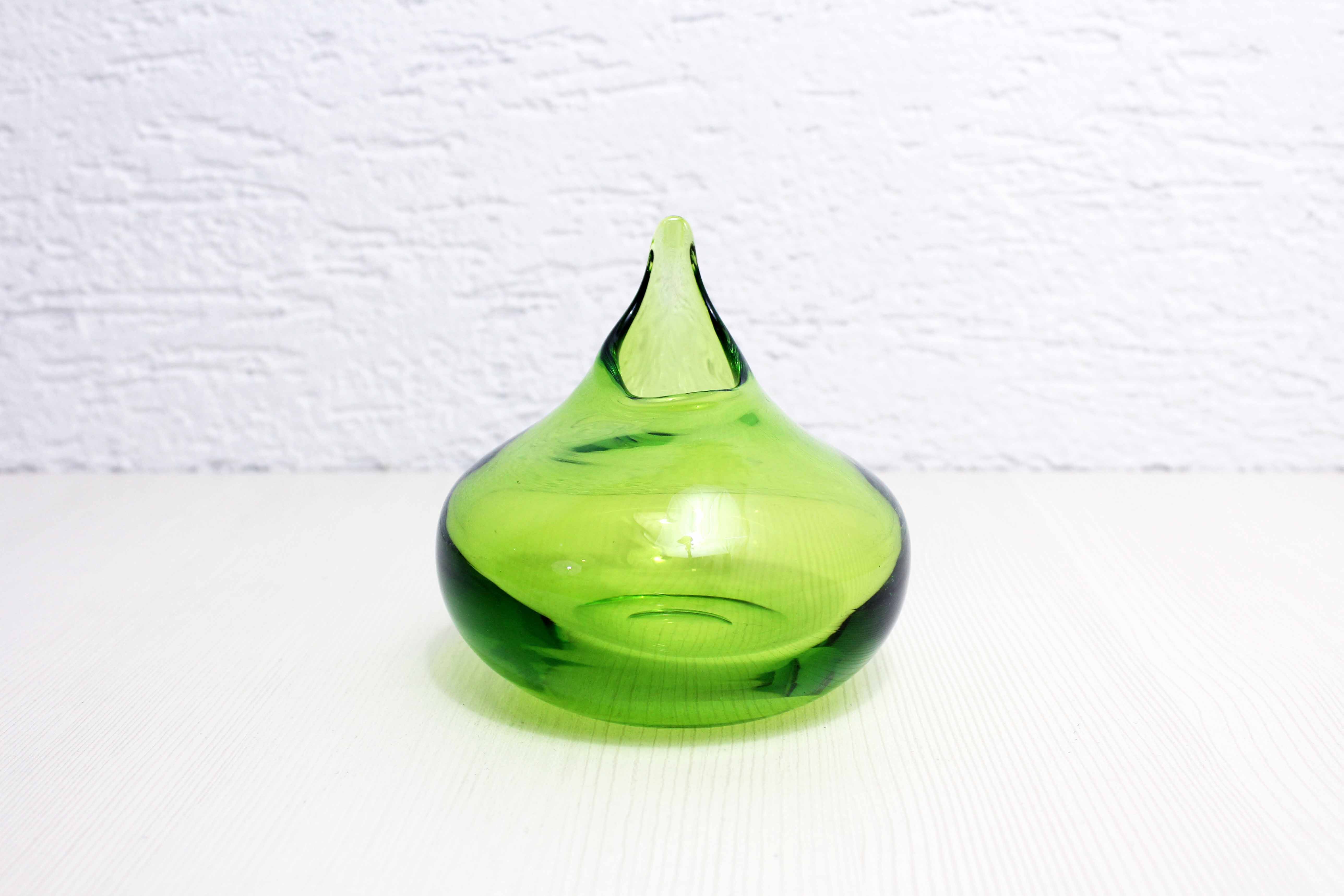 Green vintage vase