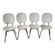 Lot de 4 chaises vintage années 50/60