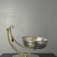 Lampe de table sculpturale ajustable des années 1960 avec abat-jour perforé.