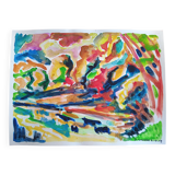 Pierre Lacroux (1909-1993) Gouache on paper 24 x 32 cm - from 1989 - (315)