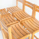 Suite de six chaises en hêtre massif dessinées par André Sornay - France, 1960