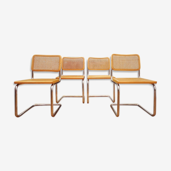 Lot of 4 Cesca B32 chairs by Marcel Breuer