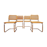 Lot of 4 Cesca B32 chairs by Marcel Breuer