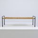 Carl Aubock side table, flower bench, iron, rattan, wicker, Austria, 1950s