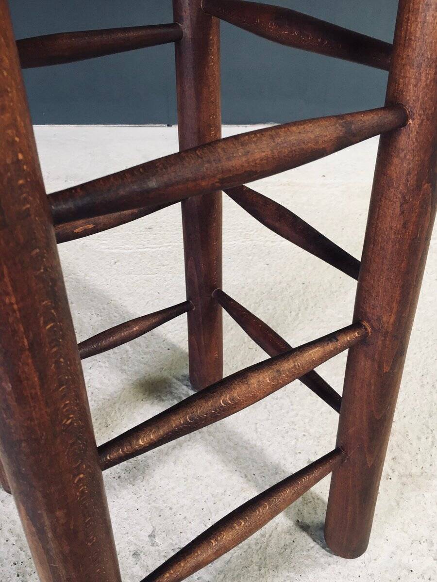 Brutalist bar stool by Charles Dudouyt, France, 1940s.